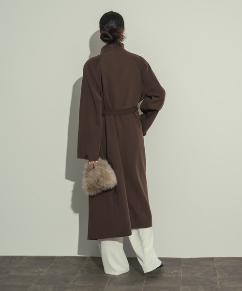 ドレープロングコート（ノーカラーコート）｜NEUNA（ヌナ）の