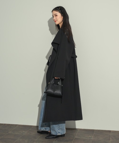 ドレープロングコート（ノーカラーコート）｜NEUNA（ヌナ）の