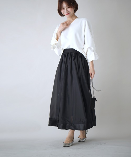 Ehre style(エーレスタイル)の「楽きれい!袖フリルトップスコーデ6選(Tシャツ/カットソー・レディース・ブラック/ホワイト/ベージュ・FREE)」の13枚目の写真
