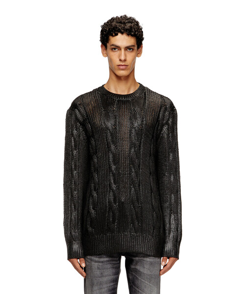 DIESEL（ディーゼル）の「メンズ プルオーバーニット K-MICHIU（ニット/セーター・メンズ・ブラック・SMALL/MEDIUM/LARGE/X-LARGE/XX-LARGE/X-SMALL）」の6枚目の写真