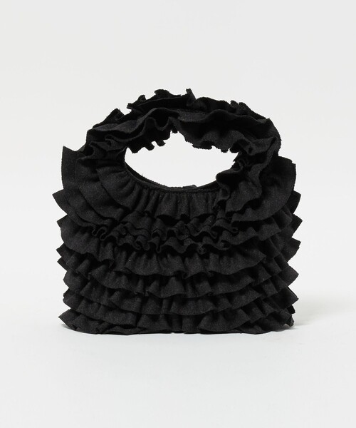 UNITED ARROWS（ユナイテッドアローズ）の「フリル ワンハンドルバッグ（ハンドバッグ・レディース・ブラック/ダークグレー・FREE）」の14枚目の写真