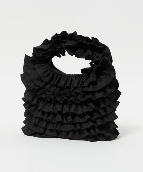 UNITED ARROWS（ユナイテッドアローズ）の「フリル ワンハンドルバッグ（ハンドバッグ・レディース・ブラック/ダークグレー・FREE）」の15枚目の写真