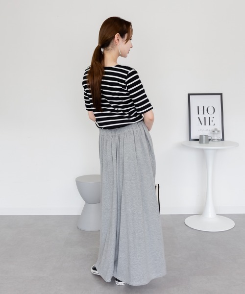aity（アイティ）の「ボーダー5分袖トップス カットソー シンプル カジュアル レディース 半袖 ボーダー きれいめ 夏服（Tシャツ/カットソー・レディース・ホワイト×ブラック/ブラック×ホワイト・LL/3L/4L/M/L）」の20枚目の写真