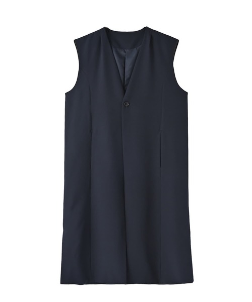 STYLE DELI(スタイルデリ)の「【Kana Oyama×BLK001】ロングジレ(ノーカラージャケット・レディース・ネイビー/ブラック・FREE)」の11枚目の写真