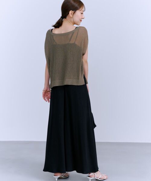 COHINA（コヒナ）の「カップ付きキャミワンピース 【低身長・小柄女性】（ワンピース・レディース・ブラック/ブラウン・REGULAR/SHORT）」の12枚目の写真