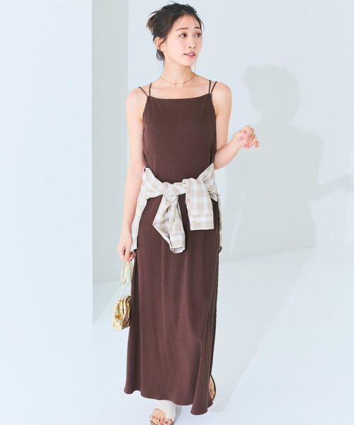 COHINA（コヒナ）の「カップ付きキャミワンピース 【低身長・小柄女性】（ワンピース・レディース・ブラック/ブラウン・REGULAR/SHORT）」の15枚目の写真