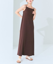 【COHINA】ブラウジングニットドッキングワンピース 田中亜希子さんコラボ】Vカットドッキングワンピース-short