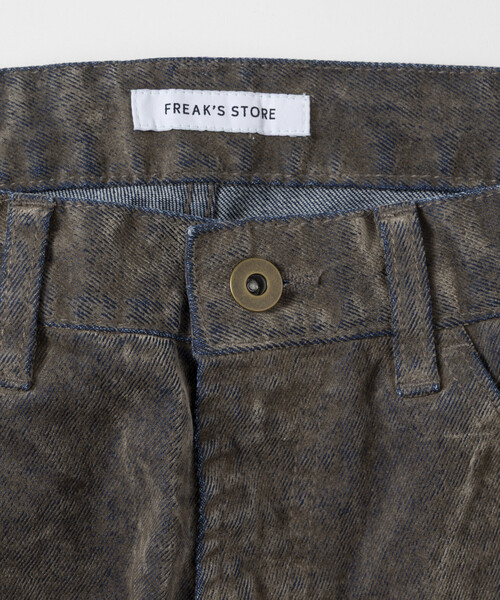 FREAK'S STORE（フリークスストア）の「FREAK’S STORE/フリークスストア ストレートシルエット フロッキー ワイドデニムパンツ（デニムパンツ・メンズ・ベージュ/ブラウン・LARGE/MEDIUM）」の14枚目の写真