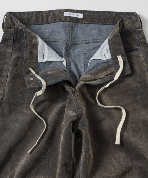 FREAK'S STORE（フリークスストア）の「FREAK’S STORE/フリークスストア ストレートシルエット フロッキー ワイドデニムパンツ（デニムパンツ・メンズ・ベージュ/ブラウン・LARGE/MEDIUM）」の15枚目の写真