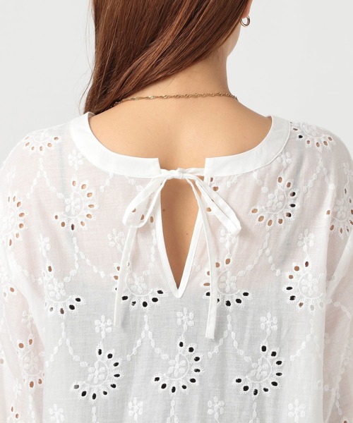 BAYFLOW（ベイフロー）の「[前後2WAY仕様]スカラップレースチュニック（チュニック・レディース・マスタード/オフホワイト/ブラック・FREE）」の22枚目の写真