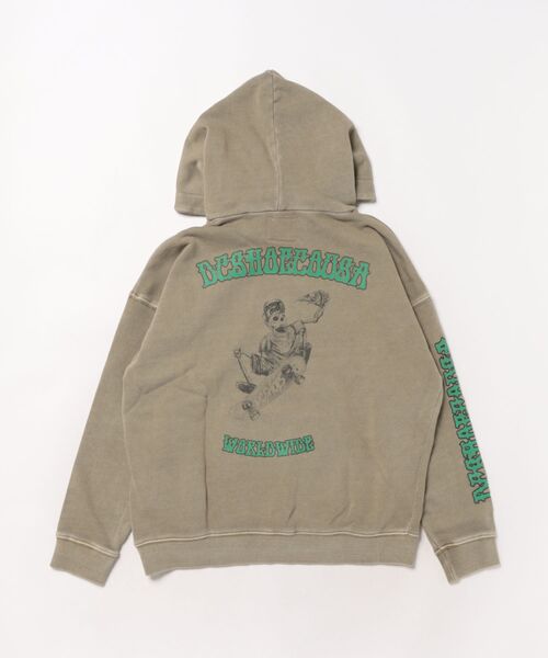 DC(ディーシー)の「DC/ディーシー 25 KD SKATE SKULL PH キッズ プルオーバー パーカー YPO254511(パーカー・キッズ・スミクロ/ベージュ・130cm/140cm/150cm/160cm)」の4枚目の写真
