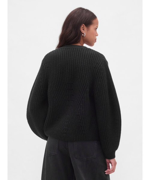 GAP(ギャップ)の「バレルスリーブ ニットカーディガン(カーディガン/ボレロ・レディース・ブラック/チャコールグレー・XXS/XL/L/M/S/XS)」の5枚目の写真