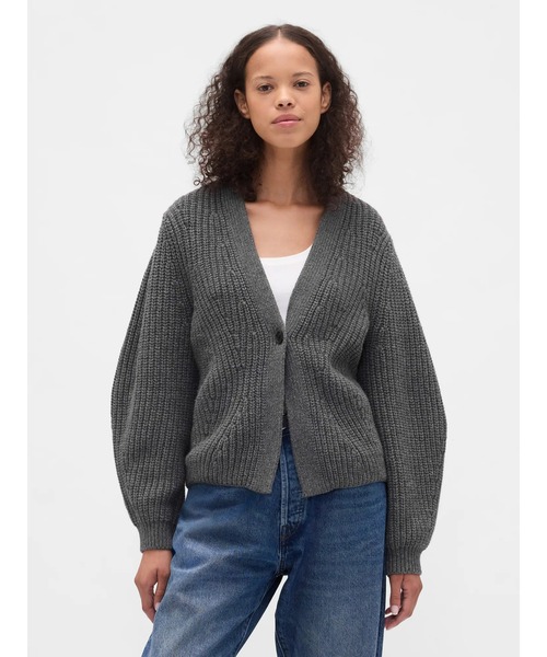 GAP(ギャップ)の「バレルスリーブ ニットカーディガン(カーディガン/ボレロ・レディース・ブラック/チャコールグレー・XXS/XL/L/M/S/XS)」の2枚目の写真