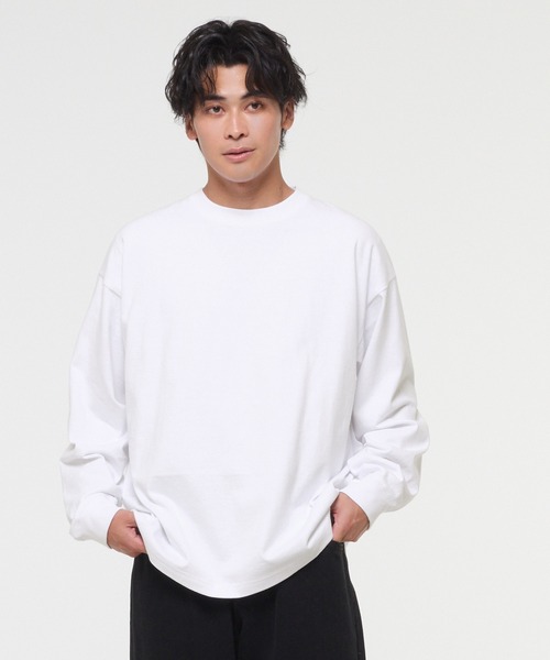 coca(coca)(コカ)の「ベーシックヘビーウェイト長袖Tシャツ(Tシャツ/カットソー・メンズ・ブラック/ホワイト・L/M/XL/S)」の11枚目の写真