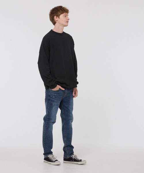 coca(coca)(コカ)の「ベーシックヘビーウェイト長袖Tシャツ(Tシャツ/カットソー・メンズ・ブラック/ホワイト・L/M/XL/S)」の7枚目の写真