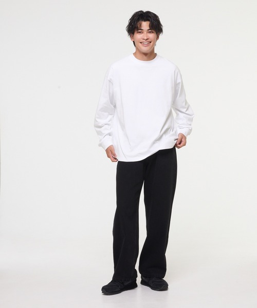 coca(coca)(コカ)の「ベーシックヘビーウェイト長袖Tシャツ(Tシャツ/カットソー・メンズ・ブラック/ホワイト・L/M/XL/S)」の8枚目の写真