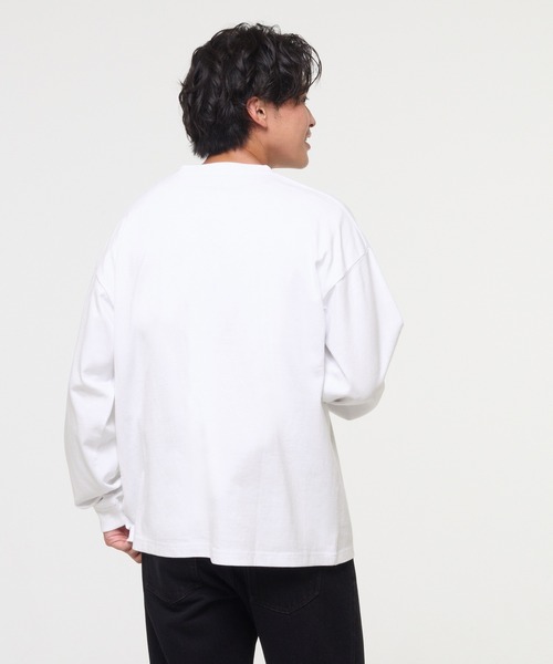 coca(coca)(コカ)の「ベーシックヘビーウェイト長袖Tシャツ(Tシャツ/カットソー・メンズ・ブラック/ホワイト・L/M/XL/S)」の9枚目の写真