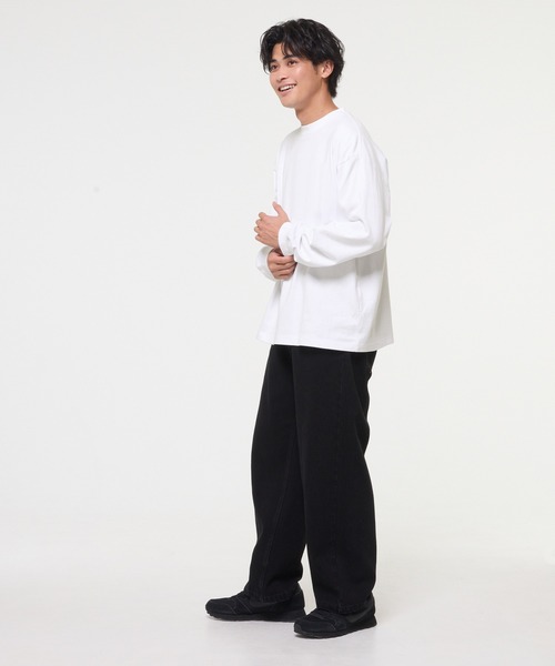 coca(coca)(コカ)の「ベーシックヘビーウェイト長袖Tシャツ(Tシャツ/カットソー・メンズ・ブラック/ホワイト・L/M/XL/S)」の10枚目の写真