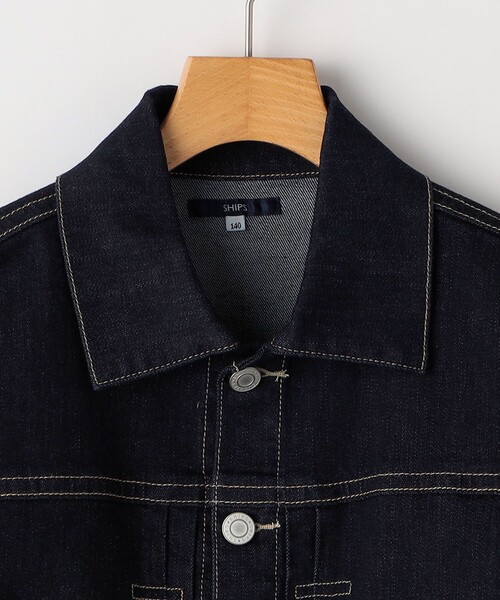 SHIPS（シップス）の「SHIPS KIDS:140～160m / ヴィンテージ ライク インディゴ デニム ジャケット（その他アウター・キッズ・ネイビー・140/150/160）」の3枚目の写真