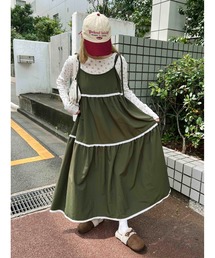 《秋冬新作★》レースフリルロングワンピース