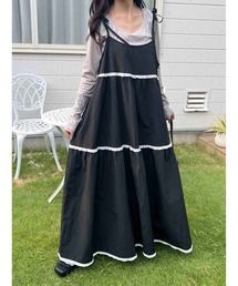 WC | 《秋冬新作★》レースフリルロングワンピース(ワンピース)