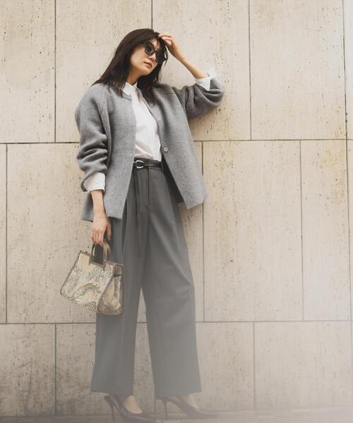 UNTITLED（アンタイトル）の「【軽アウター/ミドル丈】ウールニットコーディガン（カーディガン/ボレロ・レディース・ナチュラル/グレー/ブラウン系・48/44/04/02/00）」の8枚目の写真