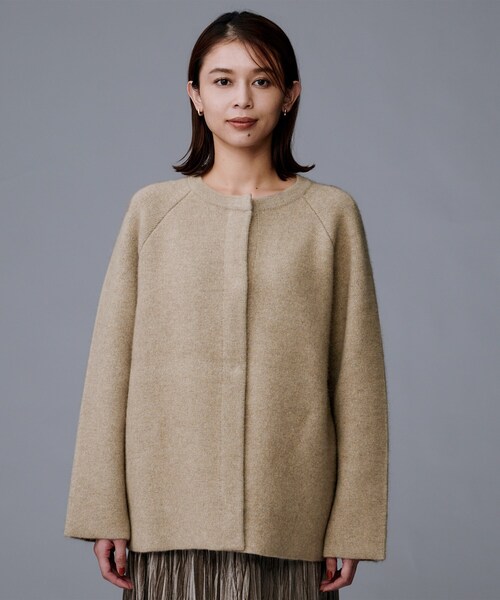 UNTITLED（アンタイトル）の「【軽アウター/ミドル丈】ウールニットコーディガン（カーディガン/ボレロ・レディース・ナチュラル/グレー/ブラウン系・48/44/04/02/00）」の22枚目の写真