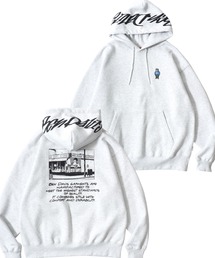 BEN DAVIS/ベンデイビス GOLLILA EMB HOODIE/オーバーサイズ 裏起毛 ストリート バックプリント ロゴ ワンポイント刺繍 スウェット パーカー フーディー/レディース メンズ