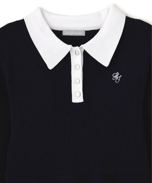 セール】長袖ポロネックニットワンピース（ワンピース）｜JILL by JILL