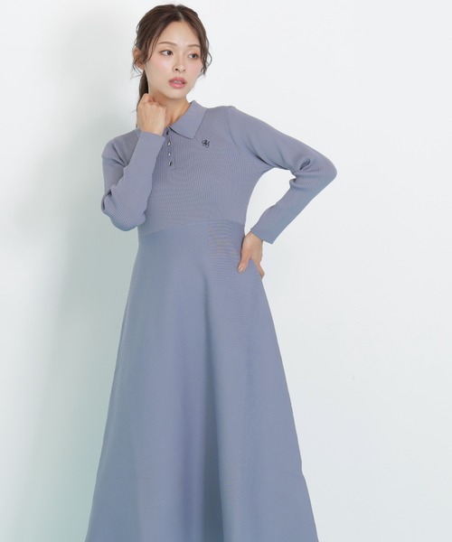 JILL by JILL STUART（ジルバイジルスチュアート）の「長袖ポロネックニットワンピース（ワンピース・レディース・ネイビー系1/ブラック系その他/ブルー・FREE）」の22枚目の写真