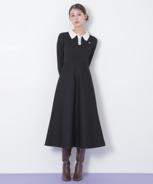 長袖ポロネックニットワンピース（ワンピース）｜JILL by JILL STUART