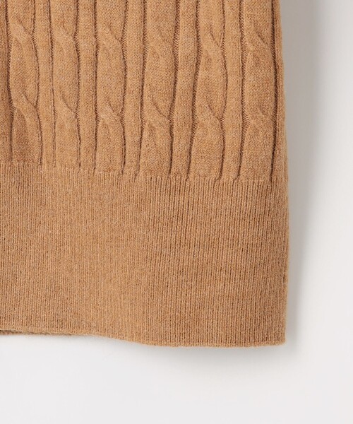 Feroux(フェルゥ)の「ケーブル編み×リボン刺繍 ニット カーディガン(カーディガン/ボレロ・レディース・グレー系/ダークブラウン系/ピンク系・F)」の20枚目の写真