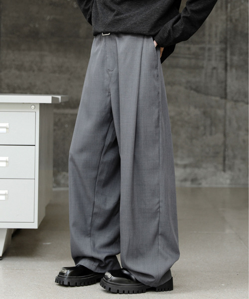 neos(ネオス)の「【neos】ルーズシルエット 深タック バルーン ワイド スラックス パンツ メンズ レディース(スラックス・メンズ・グレー/ブラック・XX-LARGE/X-LARGE/LARGE/MEDIUM/XXX-LARGE)」の1枚目の写真