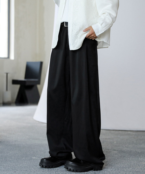 neos(ネオス)の「【neos】ルーズシルエット 深タック バルーン ワイド スラックス パンツ メンズ レディース(スラックス・メンズ・グレー/ブラック・XX-LARGE/X-LARGE/LARGE/MEDIUM/XXX-LARGE)」の3枚目の写真