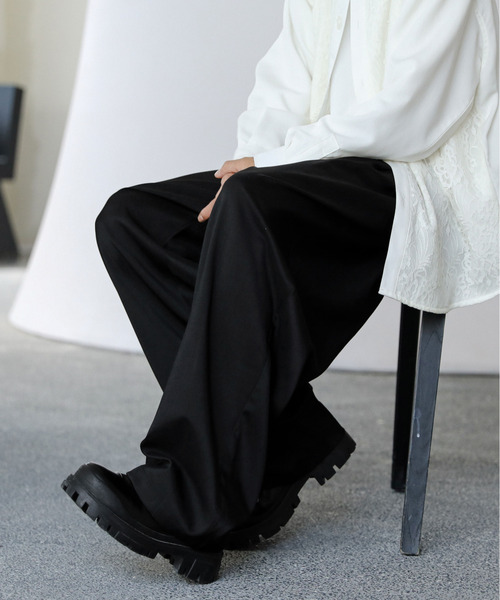 neos(ネオス)の「【neos】ルーズシルエット 深タック バルーン ワイド スラックス パンツ メンズ レディース(スラックス・メンズ・グレー/ブラック・XX-LARGE/X-LARGE/LARGE/MEDIUM/XXX-LARGE)」の4枚目の写真