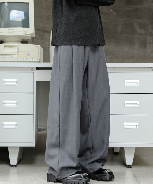 neos(ネオス)の「【neos】ルーズシルエット 深タック バルーン ワイド スラックス パンツ メンズ レディース(スラックス・メンズ・グレー/ブラック・XX-LARGE/X-LARGE/LARGE/MEDIUM/XXX-LARGE)」の9枚目の写真