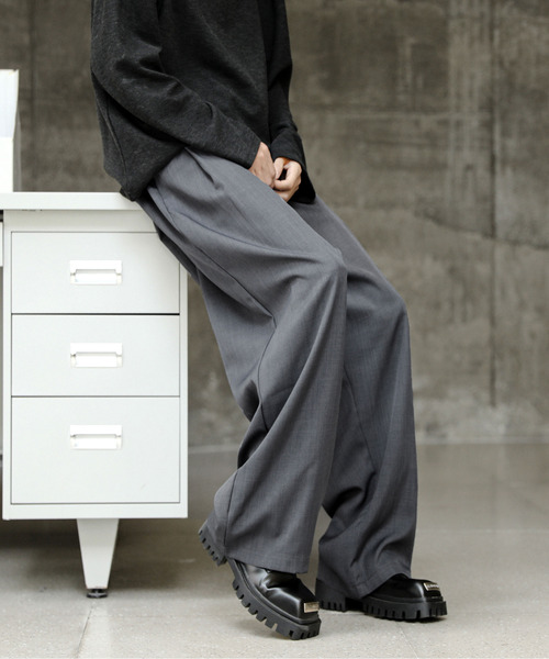 neos(ネオス)の「【neos】ルーズシルエット 深タック バルーン ワイド スラックス パンツ メンズ レディース(スラックス・メンズ・グレー/ブラック・XX-LARGE/X-LARGE/LARGE/MEDIUM/XXX-LARGE)」の11枚目の写真