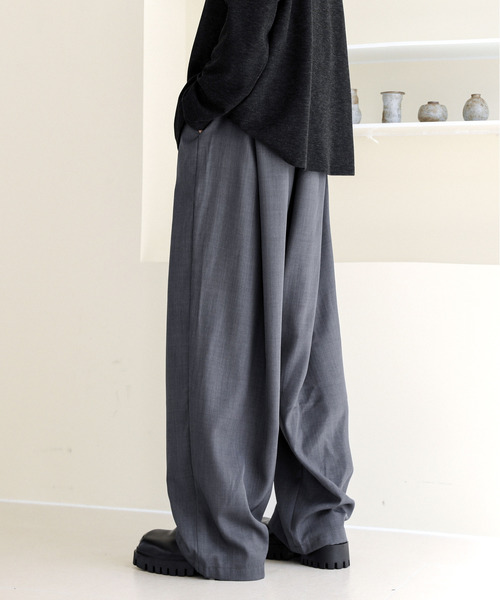 neos(ネオス)の「【neos】ルーズシルエット 深タック バルーン ワイド スラックス パンツ メンズ レディース(スラックス・メンズ・グレー/ブラック・XX-LARGE/X-LARGE/LARGE/MEDIUM/XXX-LARGE)」の13枚目の写真