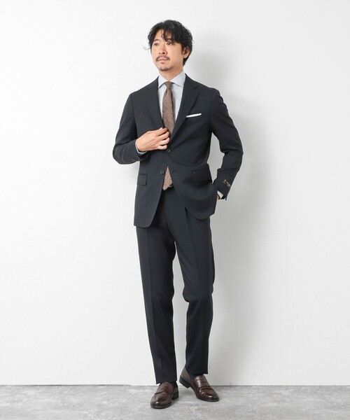 NOLLEY’S（ノーリーズ）の「《セットアップ》尾州 WOOL SUIT セットアップスーツ 25AW（テーラードジャケット・メンズ・グレー/ダークネイビー・44/46/50/48）」の2枚目の写真