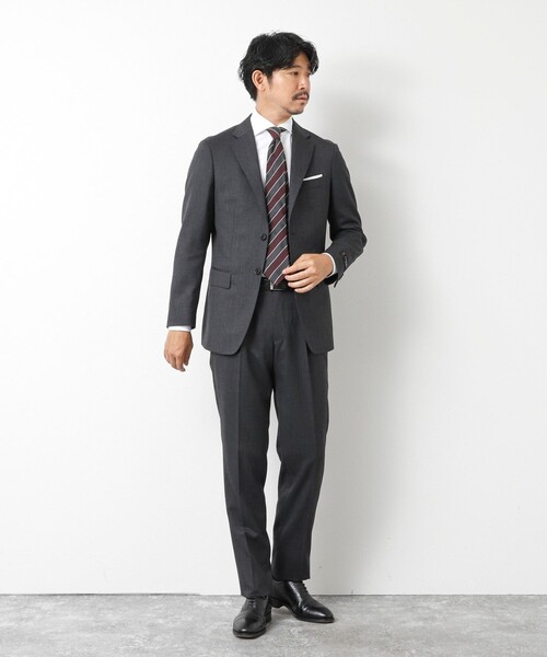 NOLLEY’S（ノーリーズ）の「《セットアップ》尾州 WOOL SUIT セットアップスーツ 25AW（テーラードジャケット・メンズ・グレー/ダークネイビー・44/46/50/48）」の7枚目の写真