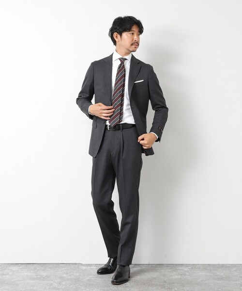 NOLLEY’S（ノーリーズ）の「《セットアップ》尾州 WOOL SUIT セットアップスーツ 25AW（テーラードジャケット・メンズ・グレー/ダークネイビー・44/46/50/48）」の8枚目の写真