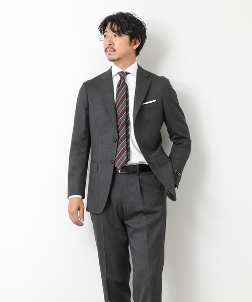 NOLLEY’S（ノーリーズ）の「《セットアップ》尾州 WOOL SUIT セットアップスーツ 25AW（テーラードジャケット・メンズ・グレー/ダークネイビー・44/46/50/48）」の9枚目の写真