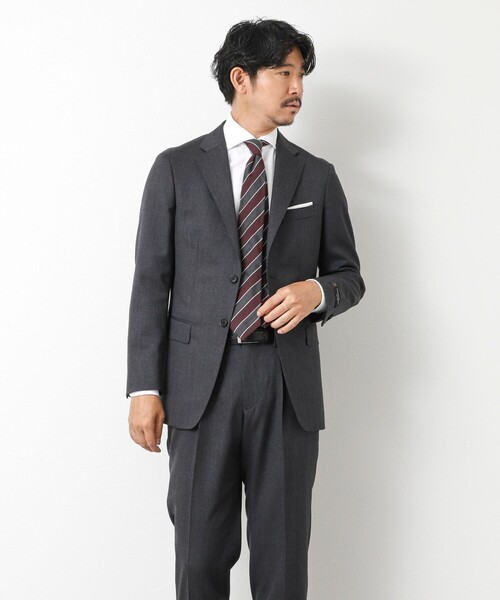 NOLLEY’S（ノーリーズ）の「《セットアップ》尾州 WOOL SUIT セットアップスーツ 25AW（テーラードジャケット・メンズ・グレー/ダークネイビー・44/46/50/48）」の10枚目の写真