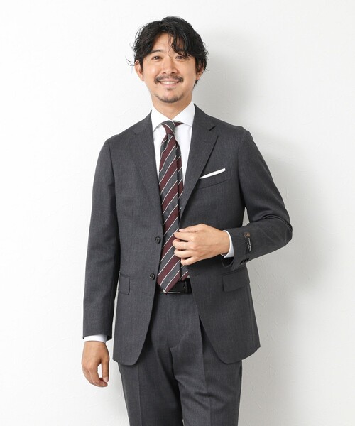 NOLLEY’S（ノーリーズ）の「《セットアップ》尾州 WOOL SUIT セットアップスーツ 25AW（テーラードジャケット・メンズ・グレー/ダークネイビー・44/46/50/48）」の15枚目の写真
