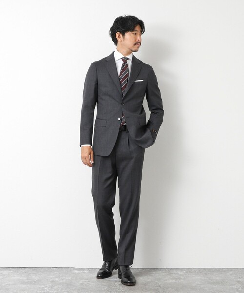 NOLLEY’S（ノーリーズ）の「《セットアップ》尾州 WOOL SUIT セットアップスーツ 25AW（テーラードジャケット・メンズ・グレー/ダークネイビー・44/46/50/48）」の18枚目の写真