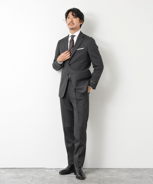 NOLLEY’S（ノーリーズ）の「《セットアップ》尾州 WOOL SUIT セットアップスーツ 25AW（テーラードジャケット・メンズ・グレー/ダークネイビー・44/46/50/48）」の19枚目の写真