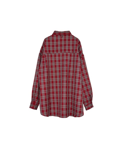 INTERPLAY（インタープレイ）の「【INTERPLAY】Regular Collar OverSize Shirt【Blur Check】（シャツ/ブラウス・メンズ・ネイビー/スカイブルー系/レッド・FREE）」の6枚目の写真