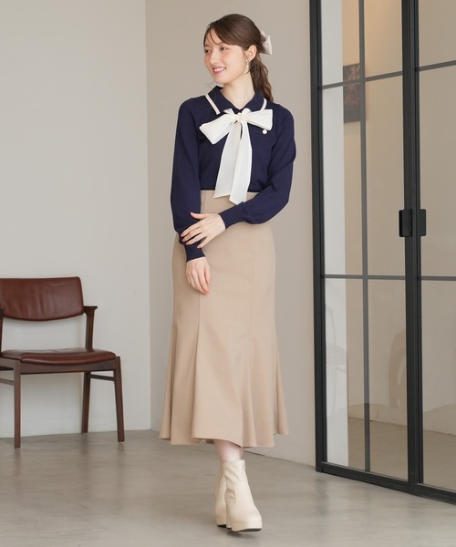 ASTORIA ODIER（アストリアオディール）の「バックスピンドルマーメイドスカート（スカート・レディース・ワイン/ライトグレー/ベージュ・MEDIUM/LARGE）」の9枚目の写真