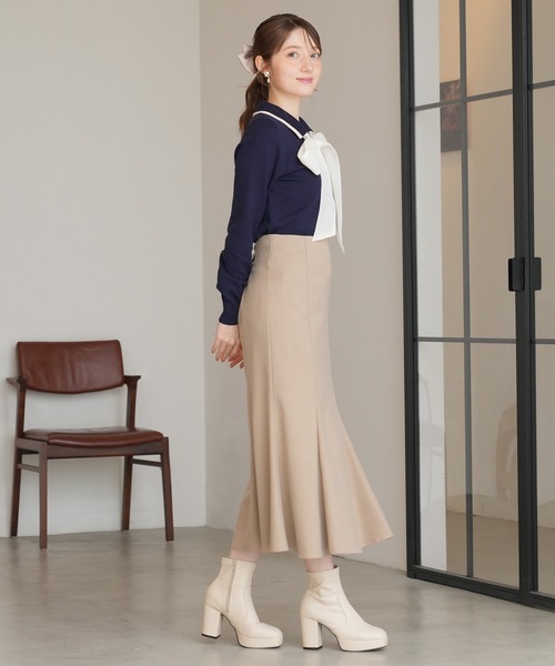 ASTORIA ODIER（アストリアオディール）の「バックスピンドルマーメイドスカート（スカート・レディース・ワイン/ライトグレー/ベージュ・MEDIUM/LARGE）」の10枚目の写真