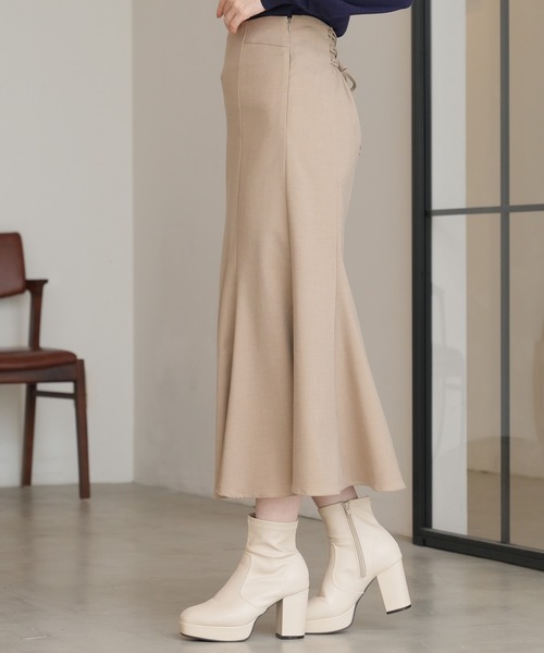 ASTORIA ODIER（アストリアオディール）の「バックスピンドルマーメイドスカート（スカート・レディース・ワイン/ライトグレー/ベージュ・MEDIUM/LARGE）」の7枚目の写真